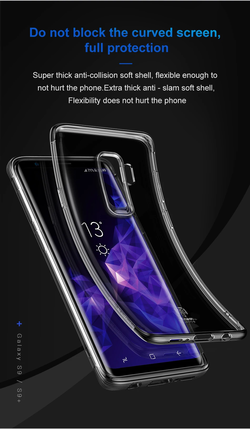 Чехол Baseus для samsung Galaxy S9 Plus, ультра тонкий прозрачный мягкий силиконовый чехол из ТПУ для samsung S9 S9Plus, чехлы