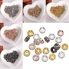 Металлические посеребренные хрустальные стразы рондели разделительные бусины для изготовления ювелирных изделий, 6 мм, 10 мм, 20 шт.