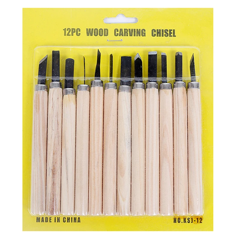 6/10/12 шт. Деревянный набор инструментов для резки деревообрабатывающих долото нож