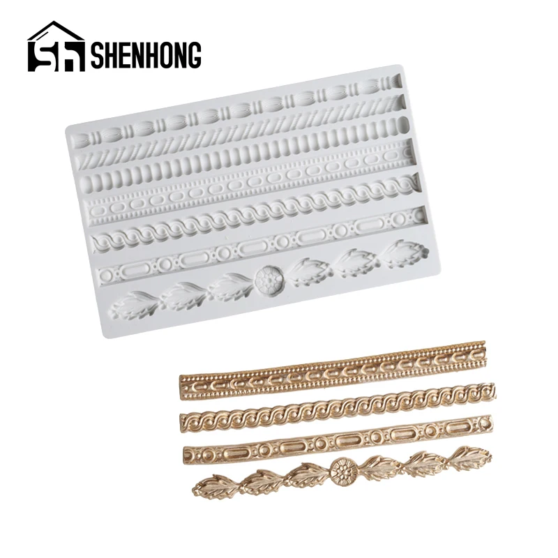 

SHENHONG поднос для выпечки, инструмент для украшения торта, рельефная силиконовая форма для торта, Европейский тисненый кондитерский пресс-фо...