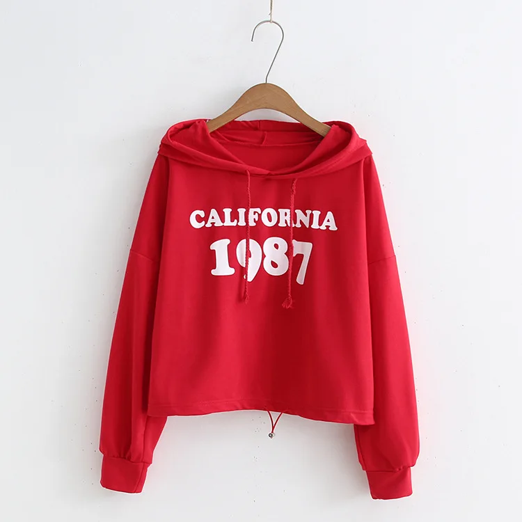2019 г. Karajuku BF женский укороченный топ Калифорния 1987 модная уличная одежда много