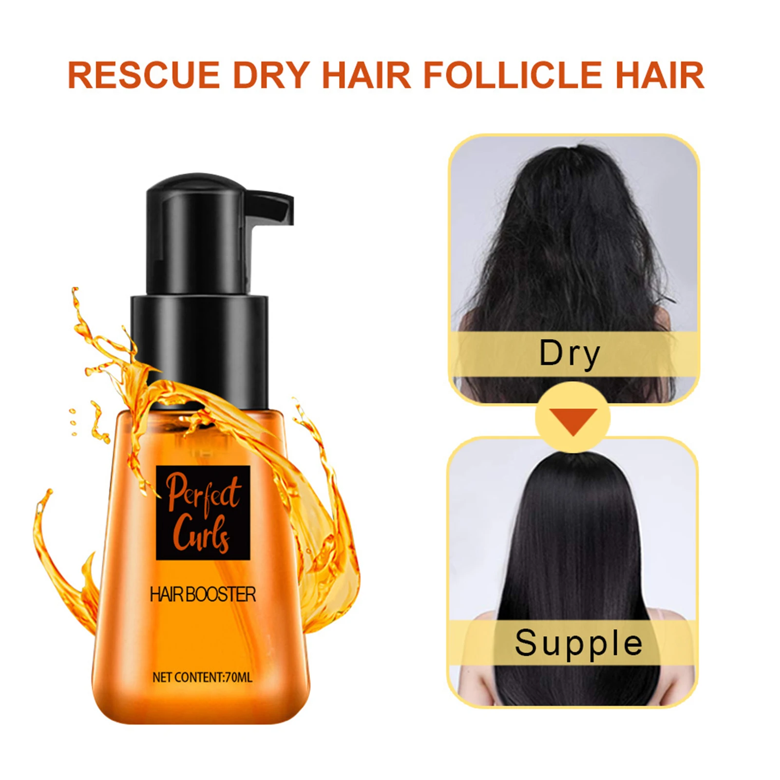 

Perfect Curls Hair Booster Repair Damaged Anti Hair Loss Hair Serum Moroccan Oil Keratin Complex Oil Smooth Silky Hair Mask