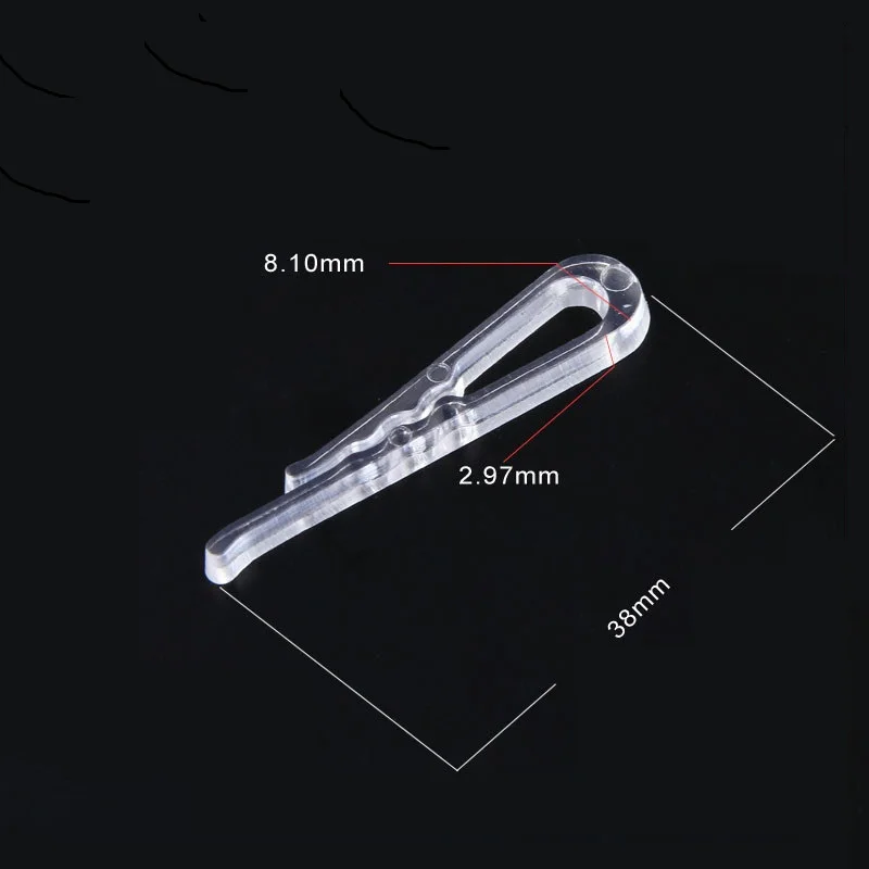 10000 unids/lote de clips de pl&aacute;stico blanco, clip transparente para ropa interior, abrazadera para embalaje de f&aacute;brica al por mayor-5