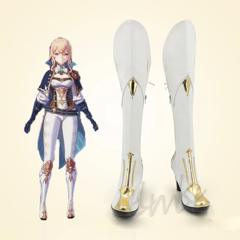 

Genshin Impact Jean Cosplay Boots Accessories Halloween Party Shoes