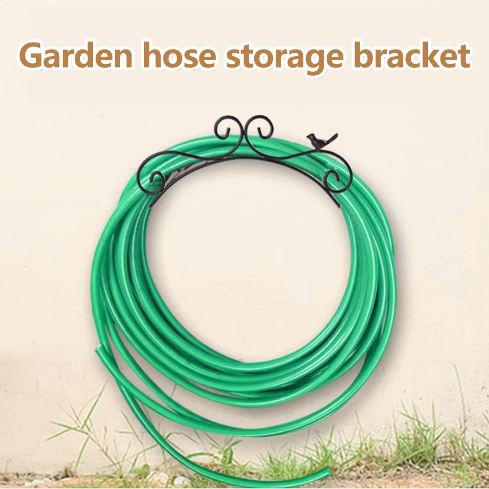 

Hose Holder Iron Graden Wall Mounted Water Pipe Rack Antique Style Durable Anti-Rust Waterproof Garden Braces Multifunction Cast