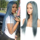 Парики из человеческих волос Remy Forte, застежка 4X4, детские синие прямые бразильские, оранжевые, блонд, Боб, парики на сетке, короткие парики для косплея для женщин