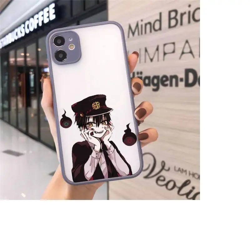

Jibaku Shounen Hanako kun anime Phone Case For iPhone 12 11 Mini Pro XR XS Max 7 8 Plus X Matte transparent Gray Back Cover