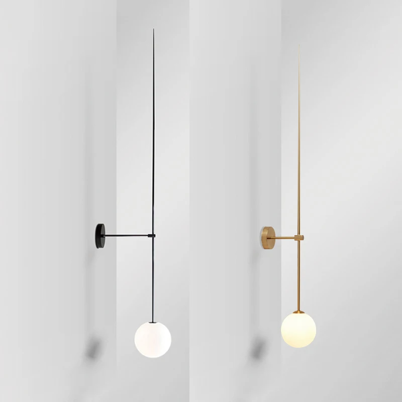 Скандинавская Дания Минималистичная Геометрическая линия настенная лампа