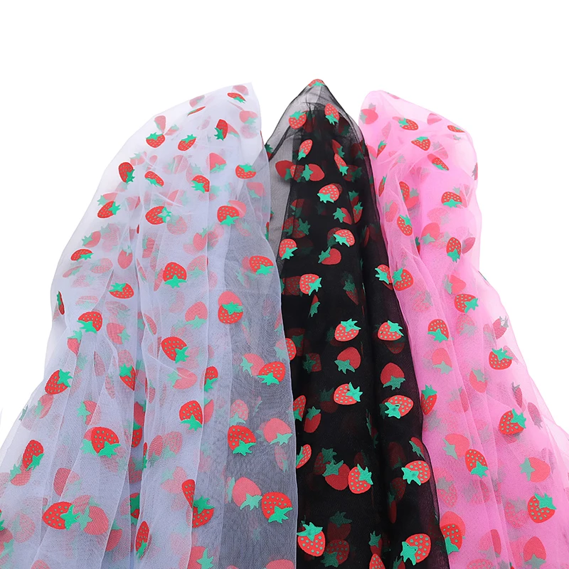 Тюль в виде клубники для рукоделия сделай сам сетчатая ткань украшения волос с