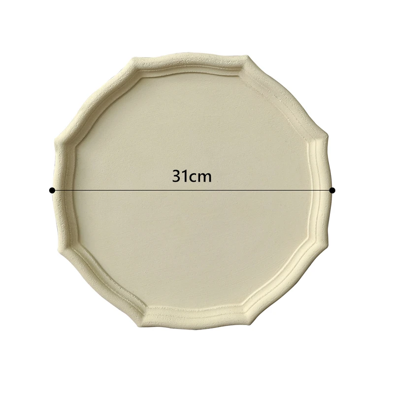 

Wooden Tray Snack Storage Desktop Decorative Tea Fruit Makeup Jewelry Display Plate Key Organizer
