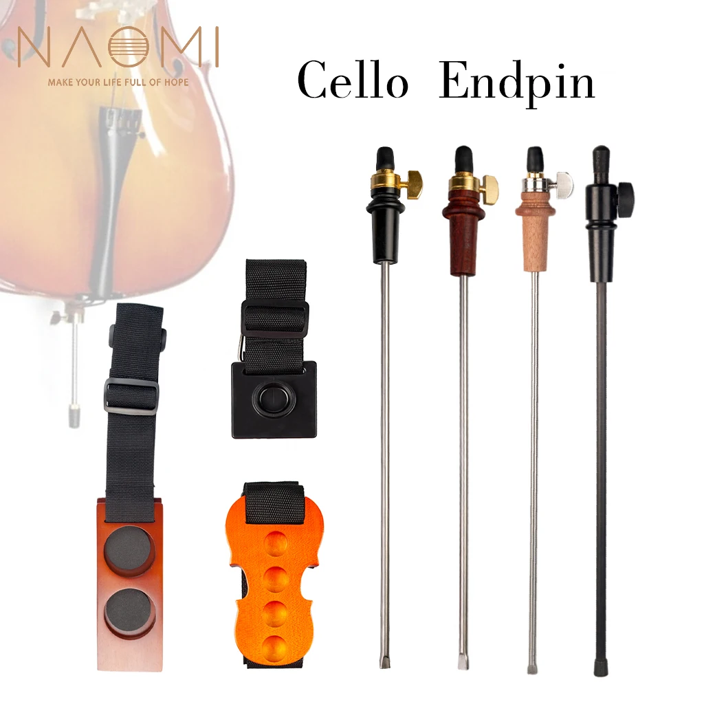 

NAOMI Cello Anti-Slip Mat Belt Adjustable Stopper Protector Holder Carbon Fiber/Wooden Endpin Support Tools For 3/4 4/4 Cello