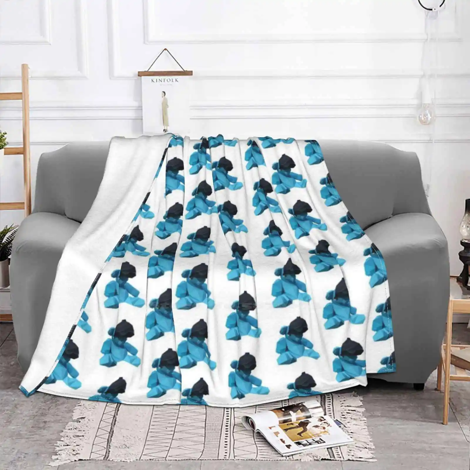 Low - Poly Blueno все размеры мягкая обложка подстилка коричневая Университетская лампа