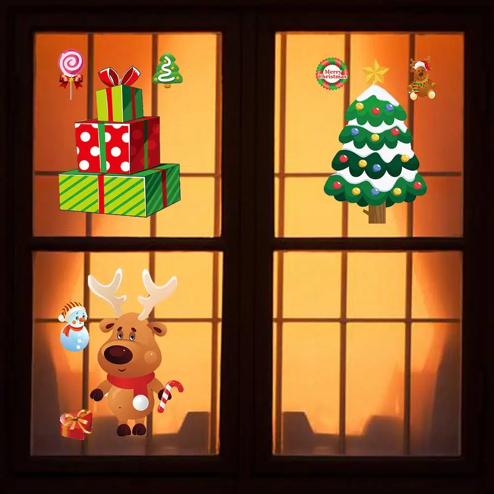 Рождество настенные Стикеры 3 шт./компл. Гостиная Рождественский Санта Клаус