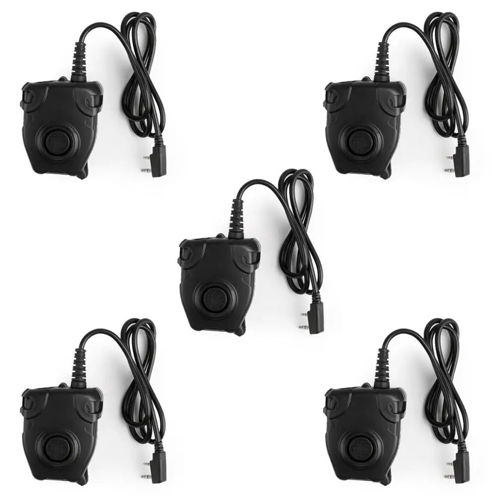 Artudatech 5Pcs Z Tactical PTT Headset For TYT-F8 TG-K4AT TK3107 BF5118  Walkie Talkie