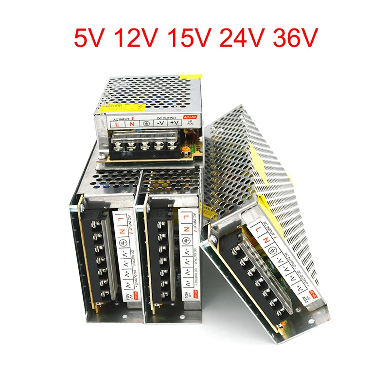 

AC DC 5V 12V 15V 24V 36V Switching Power Supply 12 Volt Transformer 220V To 12V Power Supply 24V Fonte 500W Adapter 24 Volt SMPS