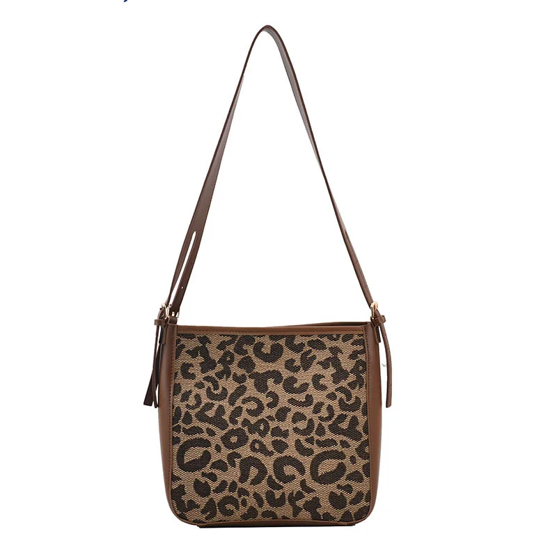 Вместительная сумка Женская Осенняя Новая модная леопардовая сумка-мешок тысяча