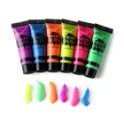 1 шт. 10 мл Ночная Подсветка Краска для лица светящийся макияж флуоресцентные краски для тела краска для лица для боди-арта инструменты для макияжа шнорка TSLM2