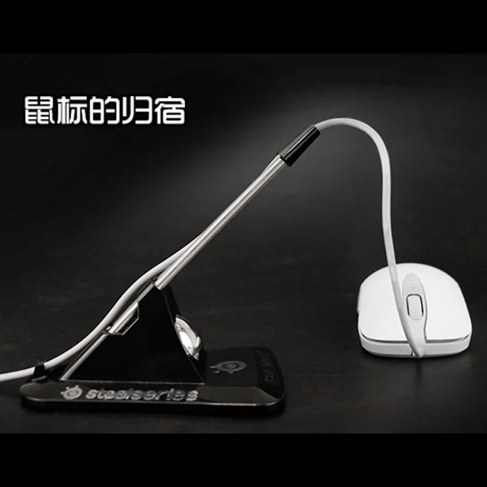 Mouse Bungee Rope Clip - Flexible Wire Cable Organizer Holder Line fixer White |