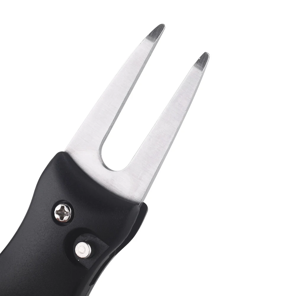 New Golf Divot Repair Switchblade Tool Pitch Groove Cleaner Pitchfork Accessories Putting Green Fork | Спорт и развлечения