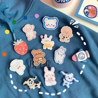 cute cartoon rabbit brooch sheep bears badges strawberry on little for clothing t shirt clothes bags decoration accessories