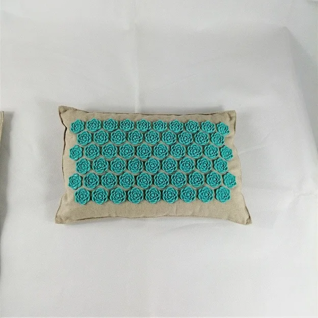 turquoise Акупрессура массажная подушка голова шеи забота о здоровье подголовник снимает стресс тело Подушечка Для Снятия Боли гречневая Массажная подушка для акупрессуры - Цвет: turquoise
