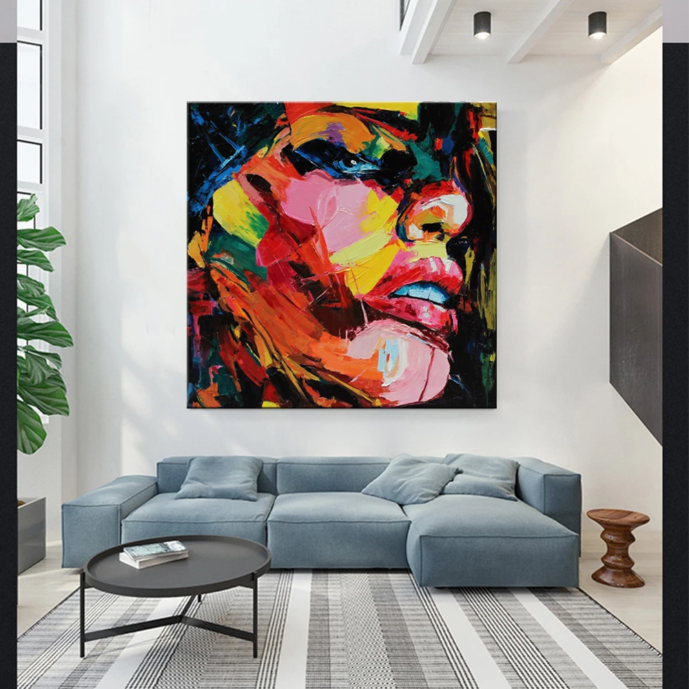 Современные настенные художественные сексуальные красные губы горячие женские