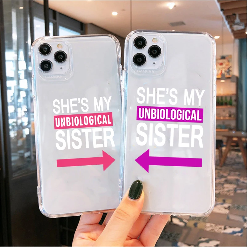 Забавный прозрачный мягкий чехол GYKZ с надписью Best Friends для iPhone 13 12 Pro Max SE2 11 XR X XS 7 8 6