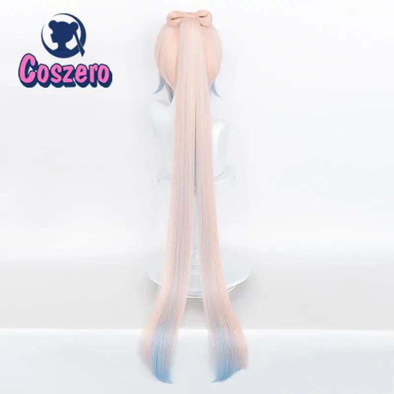 

Genshin Impact Kokomi Cosplay 120cm Long Light Pink Blue Heat Resistant Synthetic Hair Wigs