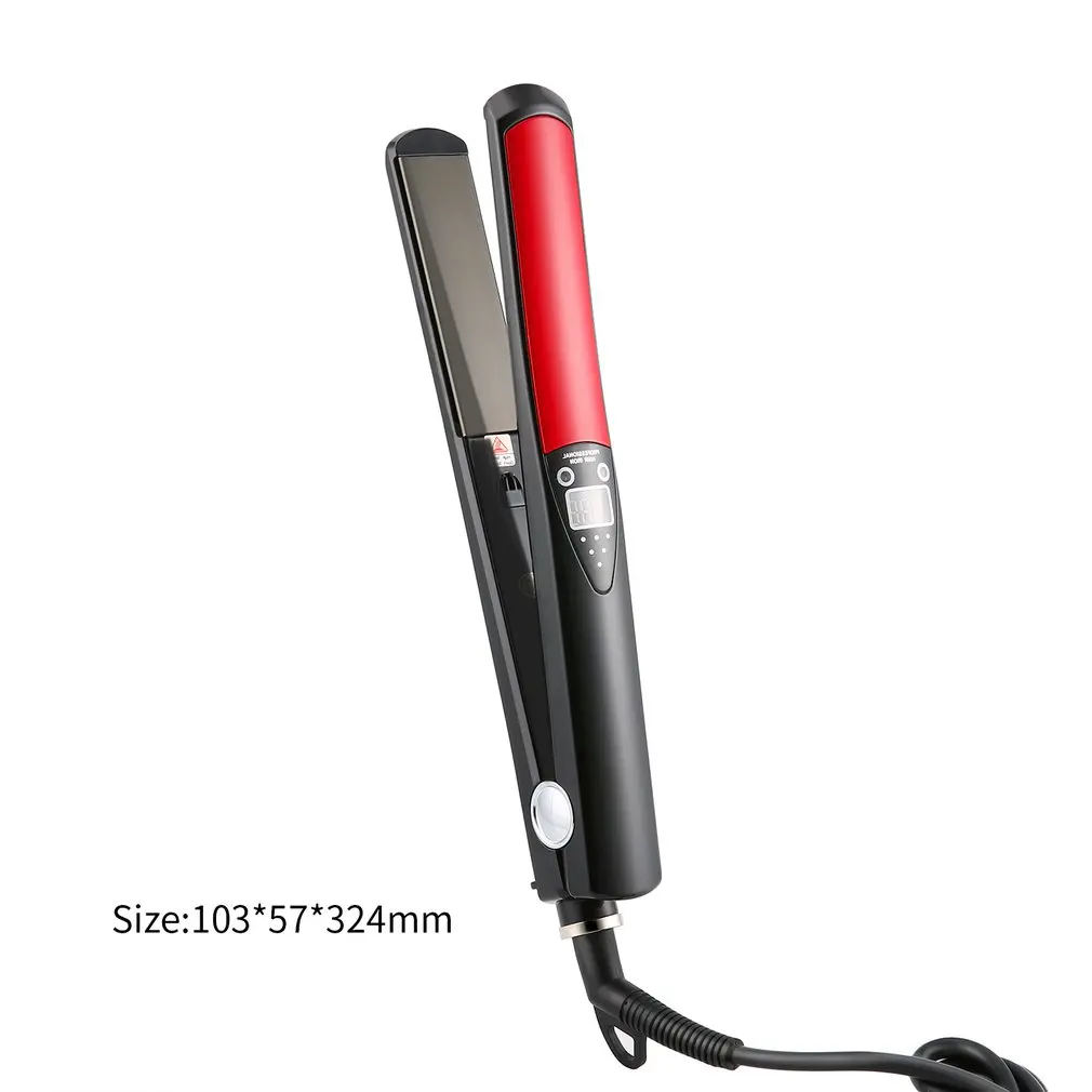 

Electric Hair Straightener Irons Digital LCD Display Titanium Plates Flat Iron Ceramic Straightening Irons Styling Tools EU Plug