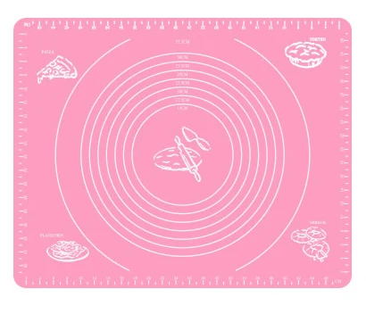Pink 40x50cm Многоразовый силиконовый коврик для выпечки Эко-коврик для раскатки теста большой антипригарный коврик для духовки Кондитерские аксессуары инструменты новые - Цвет: Pink 40x50cm