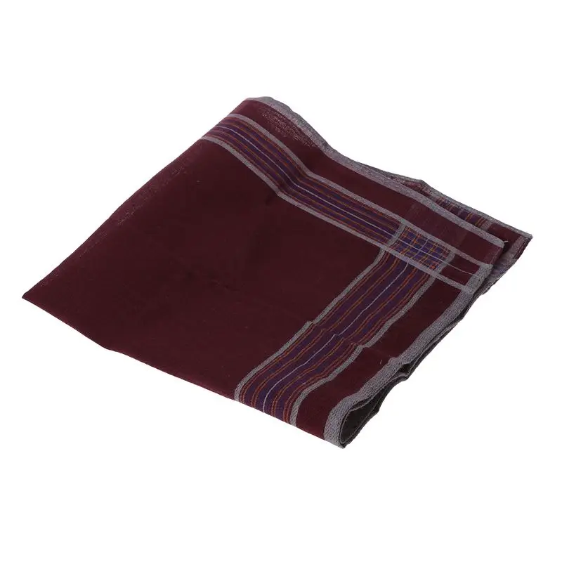

H051 Men's Classic Comfort Soft Cotton Blend Plaid Handkerchief 40*40cm High Quality
