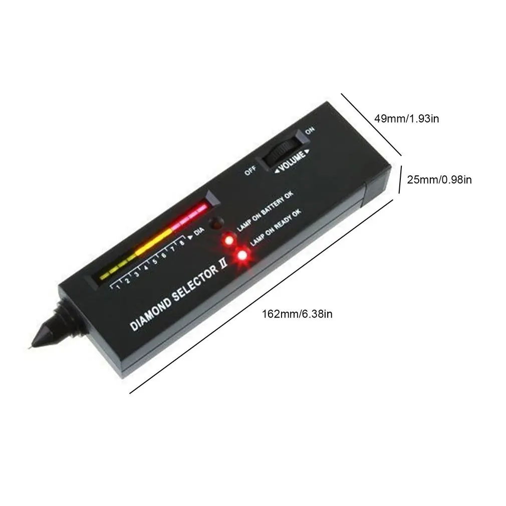 

Diamond Gems Tester Pen Portable Gemstone Selector Tool LED Indicator Accurate Reliable Jewelry Test Tool