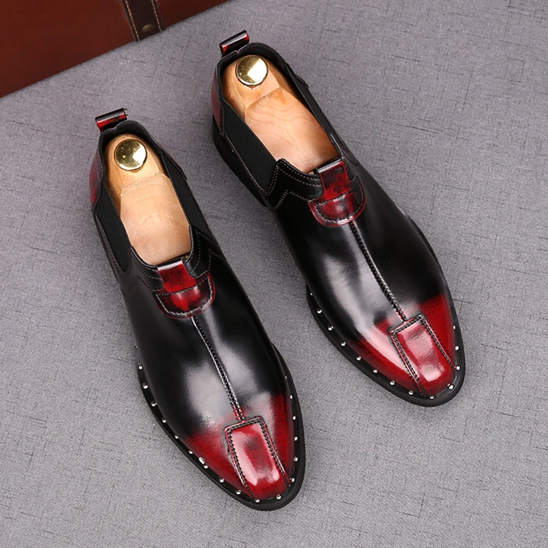 

men casual business wedding wear genuine leather shoes slip on driving shoe comfortable smoking slippers gentleman loafers mans