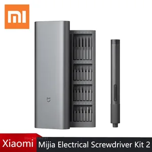 new xiaomi mijia electrical precision screwdriver kit 2 magnetic aluminum case box type c rechargeable 2 gear torque 400 screw free global shipping
