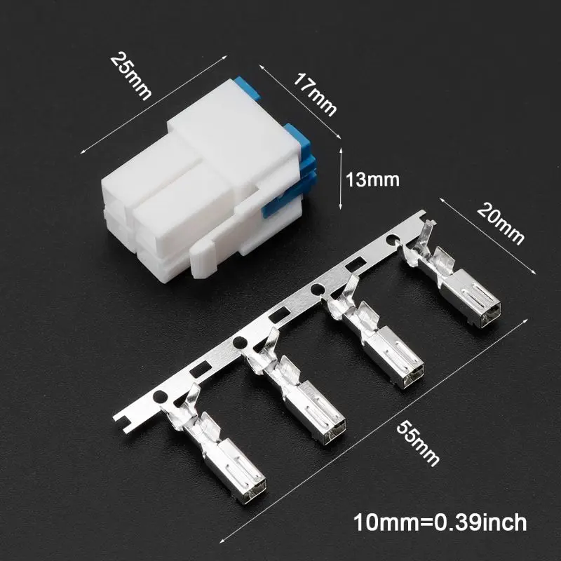 

4 Pin Short Wave Radio Power Supply Socket Cable Cord Connector for ICOM IC-7000 IC-7600 FT-450 TS-480