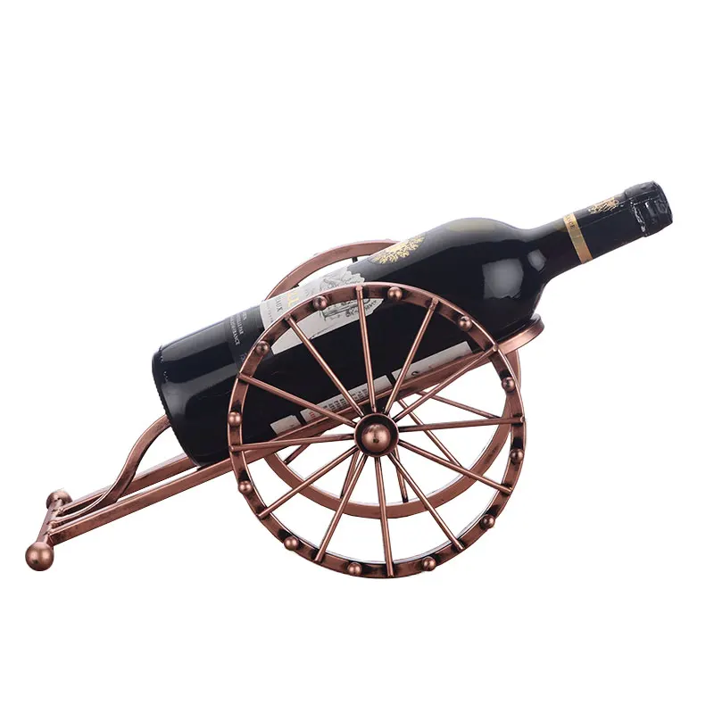 Старинная железная артистическая пушка модель держатель для винных бутылок