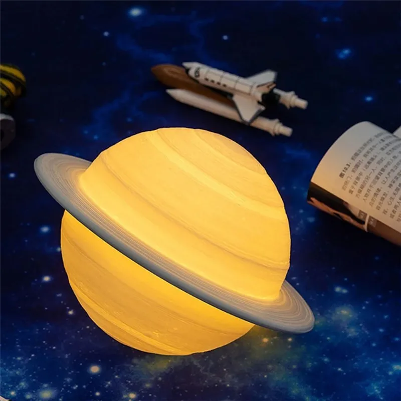 Креативная лампа Saturn с 3D принтом сенсорный пульт дистанционного управления