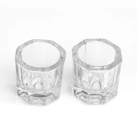 2pcs mini crystal glass dish octagon bowl cup nail liquid tool crystal acrylic cup equipment nail jar art art for mixing po i6f0