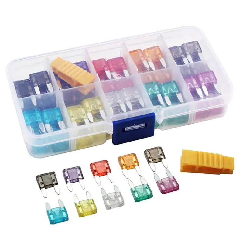 

Durable Portable Car Fuse Practical Sturdy Convenient Car Fuse With Box Car Fuse Accessory Small Car Fuse Combination