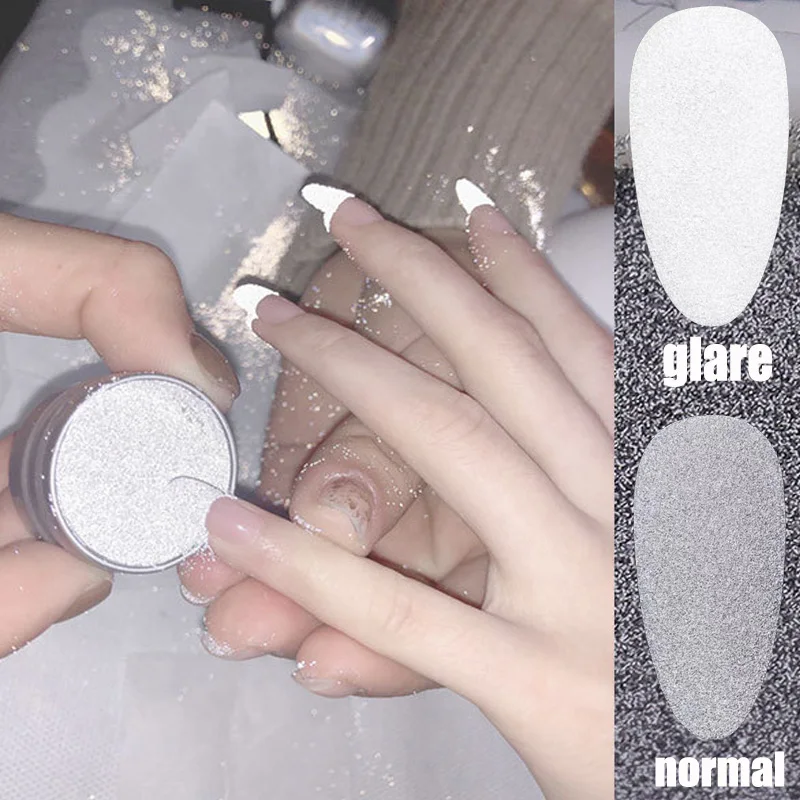 1 коробка светоотражающего порошка для ногтей блестящий порошок в брикет диско
