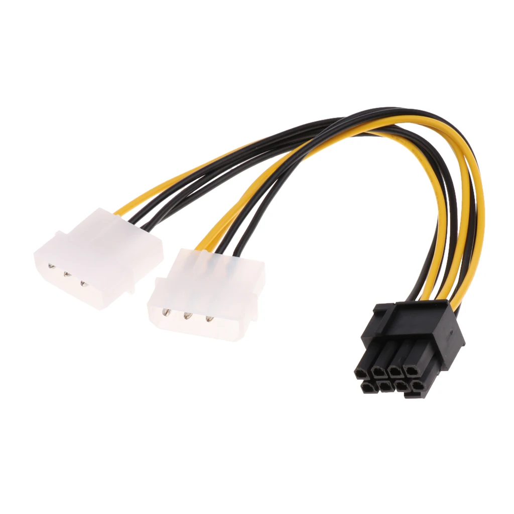 Pcie двойной 4-контактный к (6 + 2) Pin PCI Express кабель питания для ПК компьютеров |
