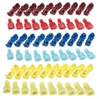 10010 шт. быстрый соединитель Лопата разъемы электрическая кабельная проводка обжимных разъёмов, коннекторов комплект 0,3-6mm2 красныйсинийжелтый