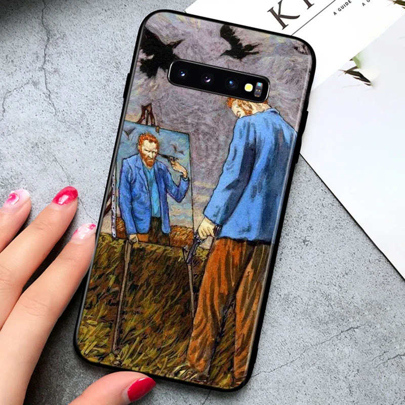 

Silicone shell Van Gogh Starry sky art for Samsung Galaxy Note 10 PLus 9 8 S10 5G S9 S8 S7 Plus Edge Phone Case