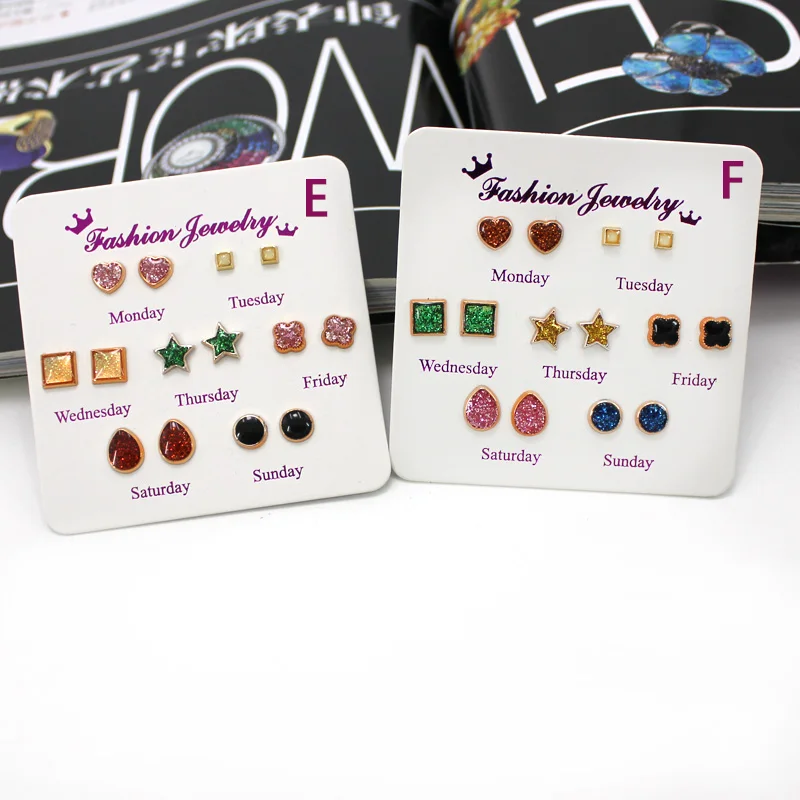 2020 Новогодние рождественские серьги подарок аллергические серьги-гвоздики