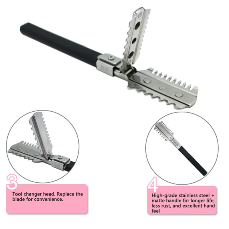 Профессиональная бритва расческа для стрижки волос тонкая Бритва из нержавеющей