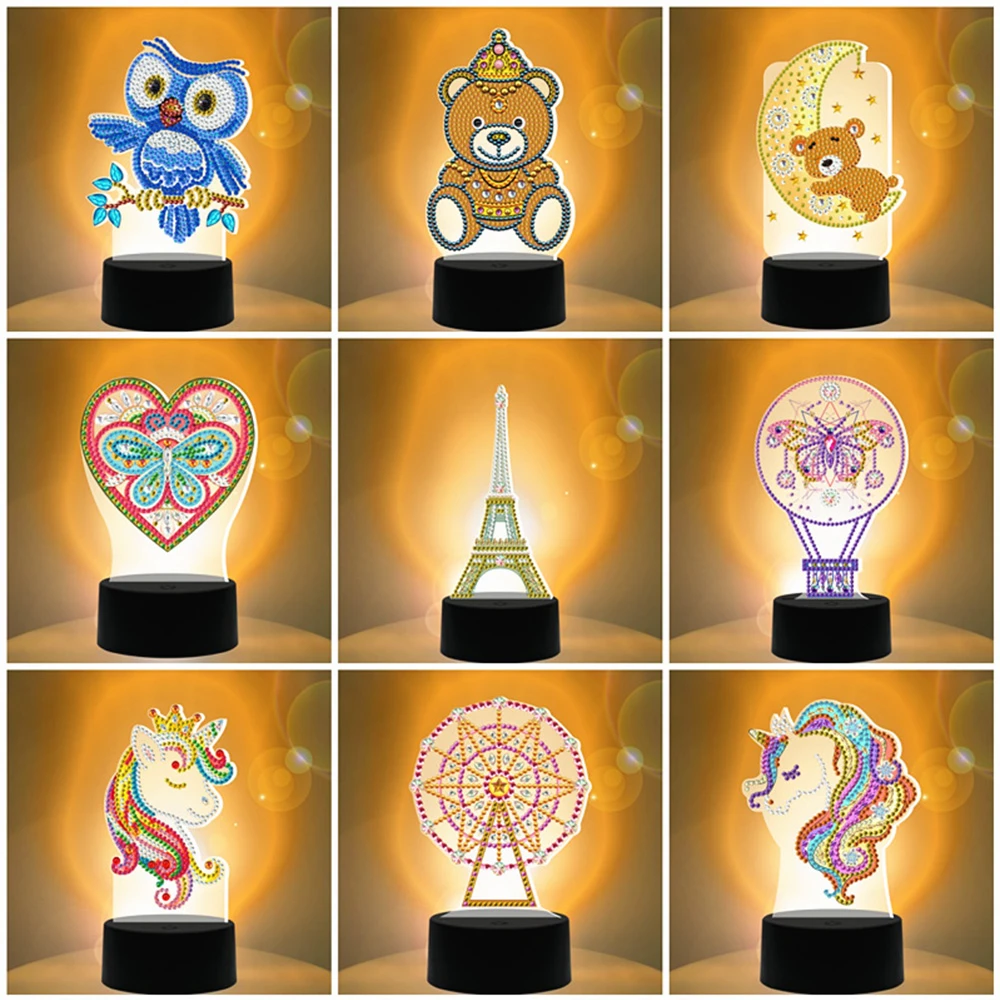 

EverShine LED Lamp Diamond Painting Light Diamond Embroidery Butterfly Colorful Seven Lights DIY Home Decor