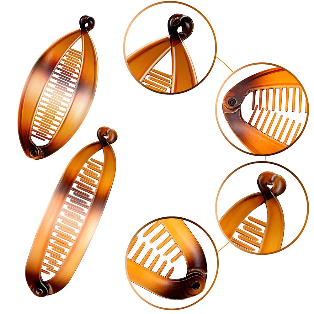 

8pcs/set Claw Fashion Styling Tools Headware Portable Barrette Comb Accessory Banana Hair Clip Women Girls Stretchable Vertical