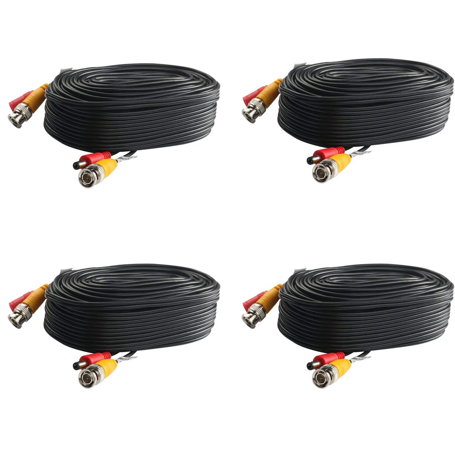 Черный CCTV 4CH 1080P комплект камеры AHD P2P HDMI DVR система видеонаблюдения Водонепроницаемая наружная камера безопасности комплект кабель BNC опция - Цвет: Черный