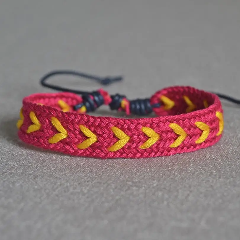 Богемский непальский браслет с нитью в виде сердца ручной работы плетеный шнур