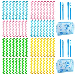 32 шт. волосы щипцы для завивки волос без тепла Спиральные Кудри укладки волос ролики с 4 шт. укладка, крючки, станок и аксессуары для дома салон DIY прически